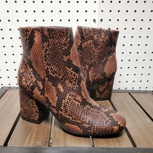 A New Day Celeste Snake Print Mid Shaft Boots
